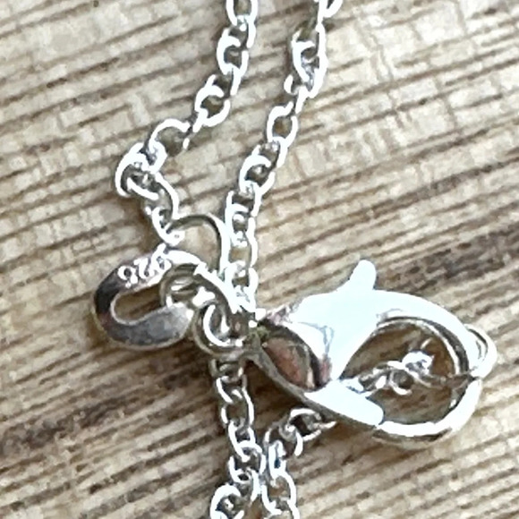 labradorite big raindrop pendant gemstone sterling silver necklace - Picture 2 of 5